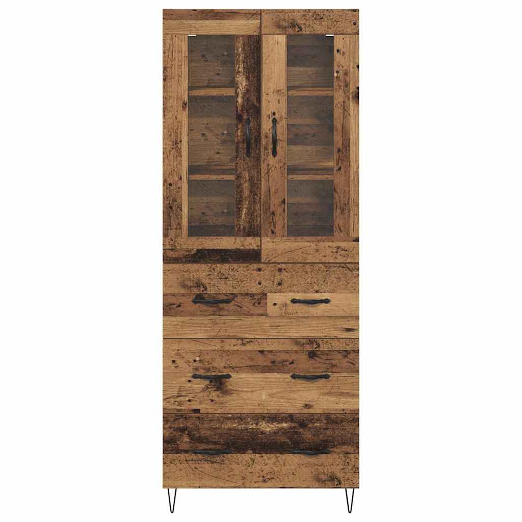 Highboard Altholz 69,5 x 34 x 90 cm Holzwerkstoff