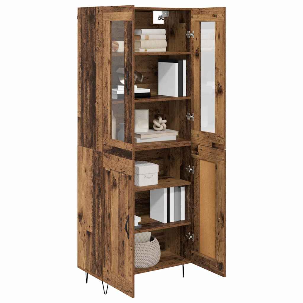 Highboard Altholz 69,5 x 34 x 90 cm Holzwerkstoff
