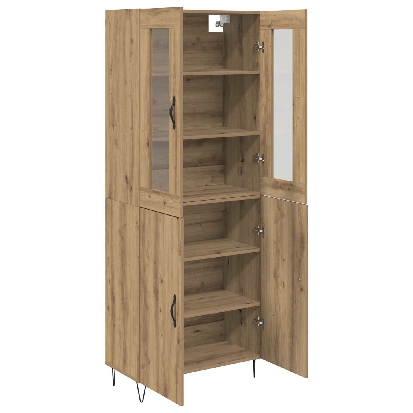 vidaXL Buffet haut chêne artisan 69,5 x 34 x 180 cm bois d'ingénierie