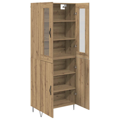 vidaXL Buffet haut chêne artisan 69,5 x 34 x 180 cm bois d'ingénierie