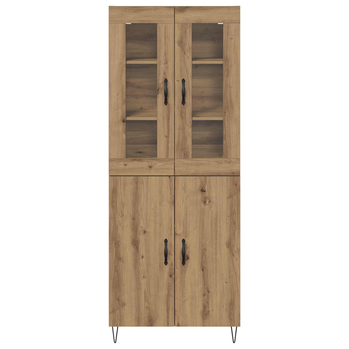 vidaXL Buffet haut chêne artisan 69,5 x 34 x 180 cm bois d'ingénierie