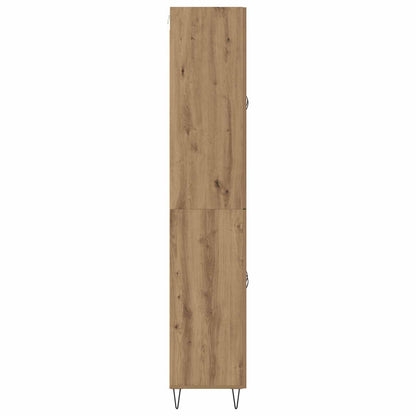 vidaXL Buffet haut chêne artisan 69,5 x 34 x 180 cm bois d'ingénierie