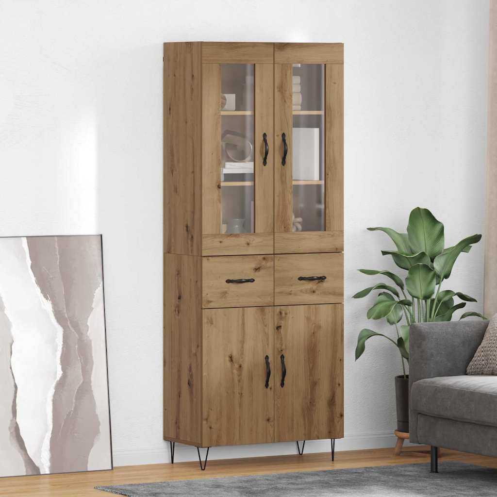 Highboard Artisan-Eiche 69,5 x 34 x 90 cm Holzwerkstoff