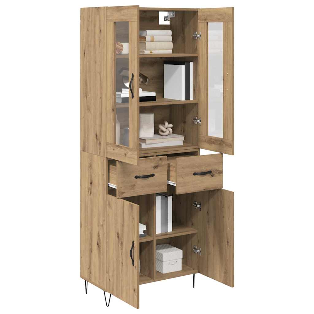 Highboard Artisan-Eiche 69,5 x 34 x 90 cm Holzwerkstoff