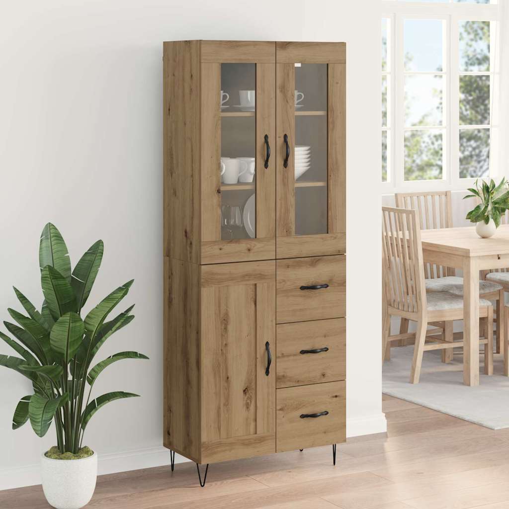 Highboard Artisan-Eiche 69,5 x 34 x 90 cm Holzwerkstoff