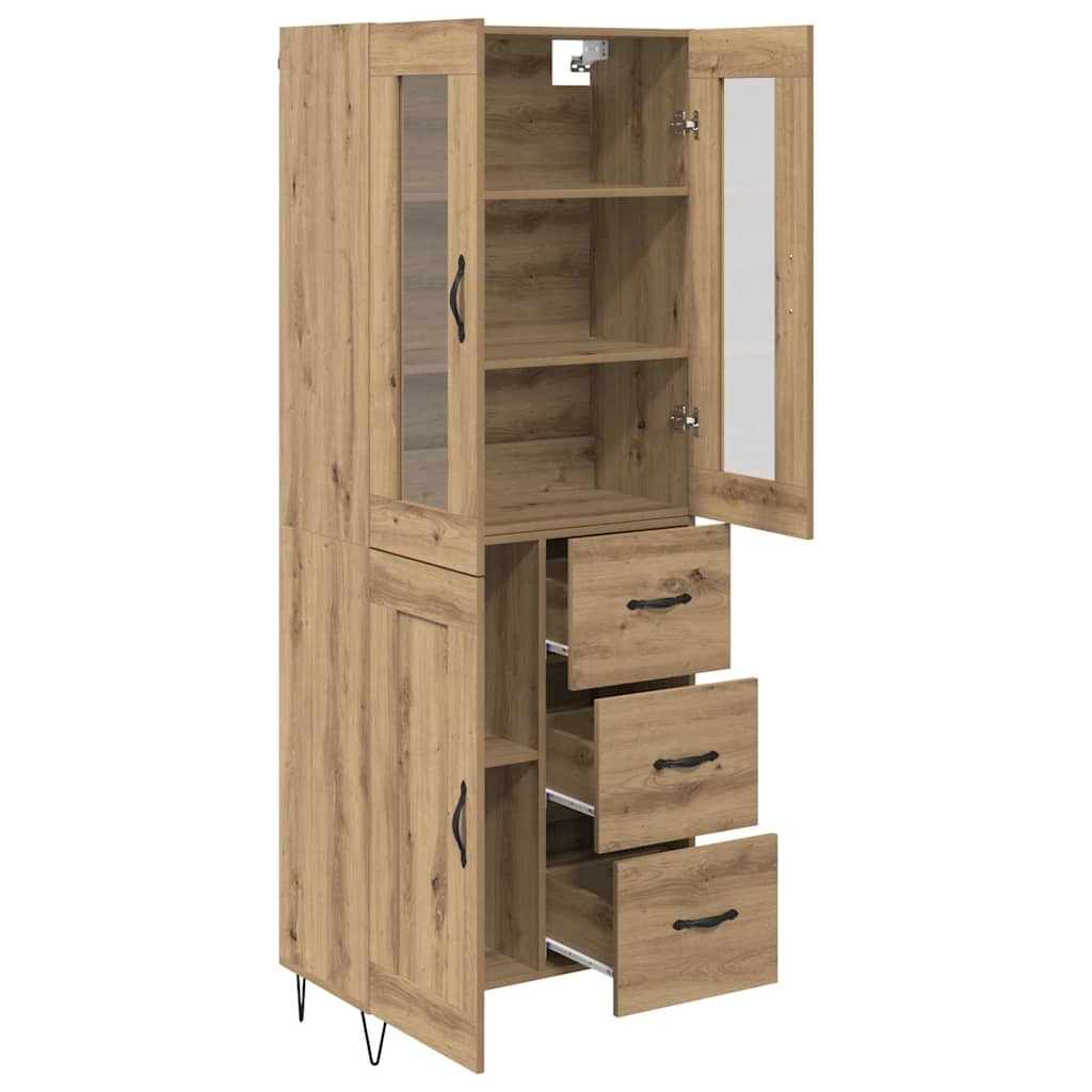 Highboard Artisan-Eiche 69,5 x 34 x 90 cm Holzwerkstoff