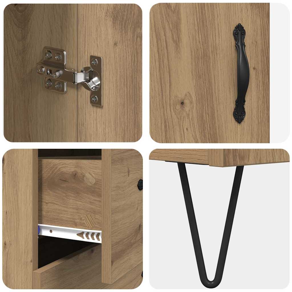 vidaXL Highboard Artisan-Eiche 69,5 x 34 x 90 cm Holzwerkstoff