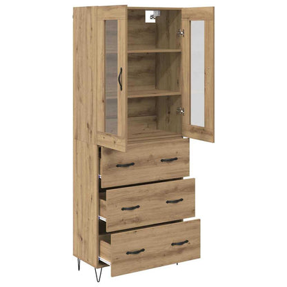 vidaXL Highboard Artisan-Eiche 69,5 x 34 x 90 cm Holzwerkstoff
