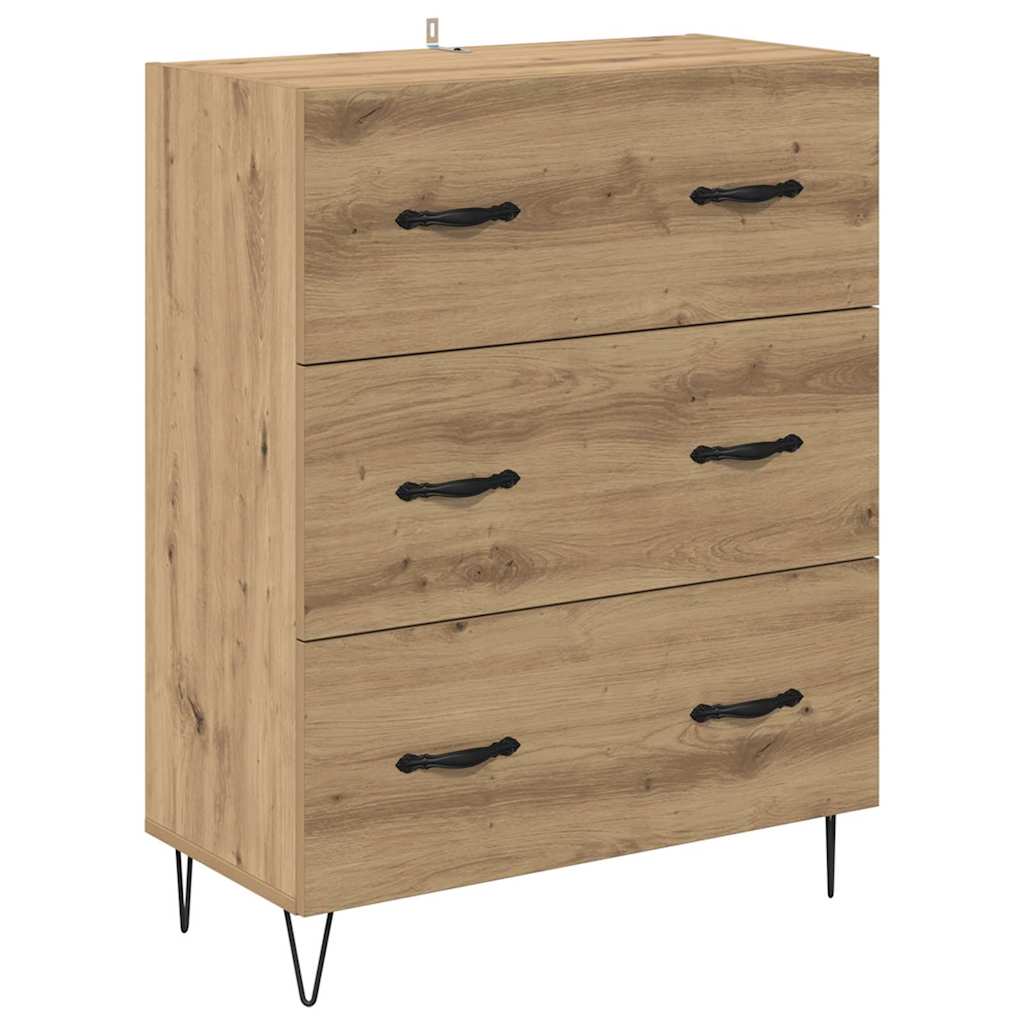 vidaXL Highboard Artisan-Eiche 69,5 x 34 x 90 cm Holzwerkstoff