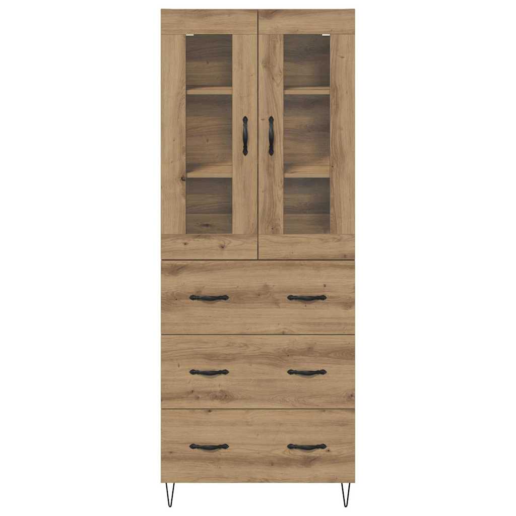 vidaXL Highboard Artisan-Eiche 69,5 x 34 x 90 cm Holzwerkstoff