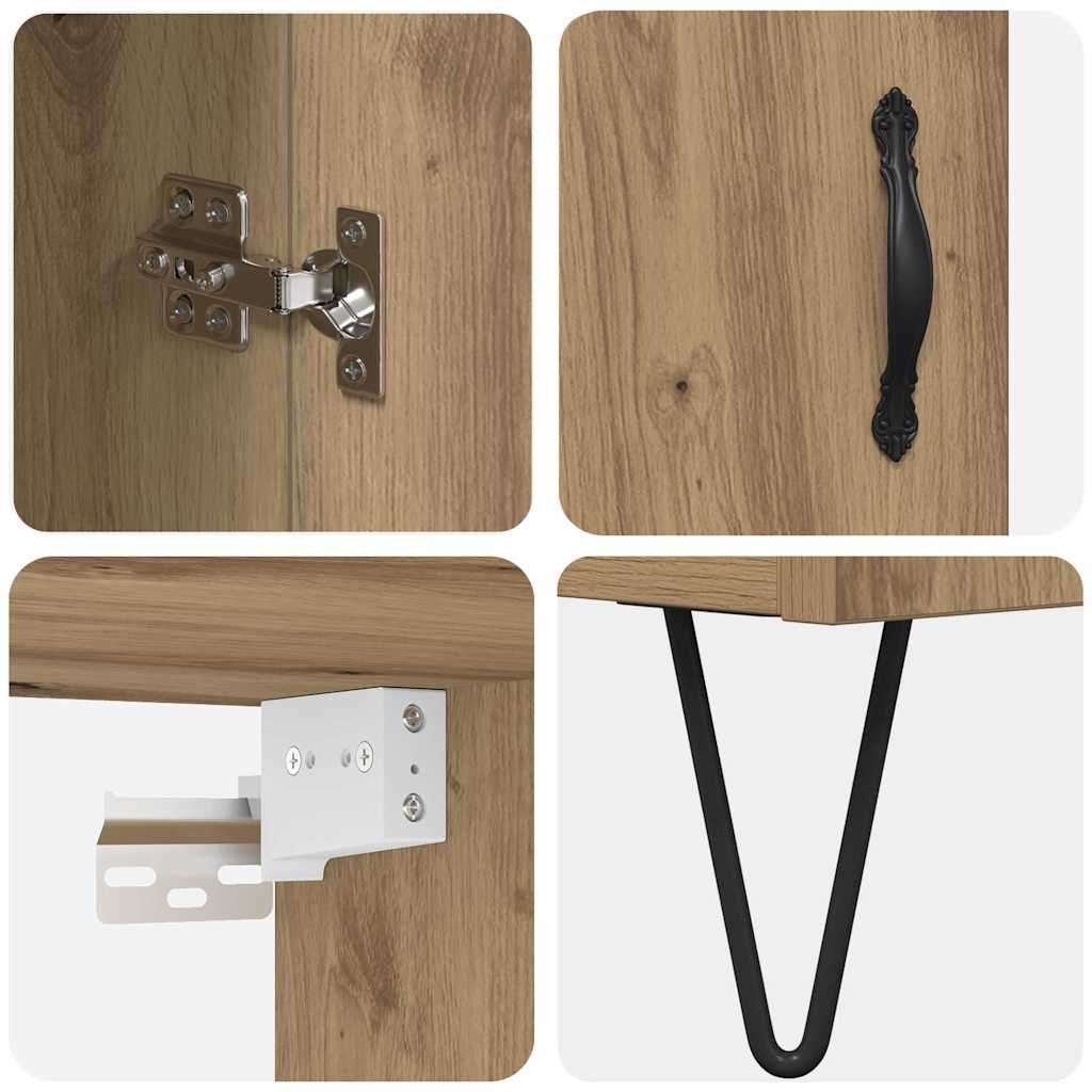 vidaXL Highboard Artisan-Eiche 69,5 x 34 x 90 cm Holzwerkstoff