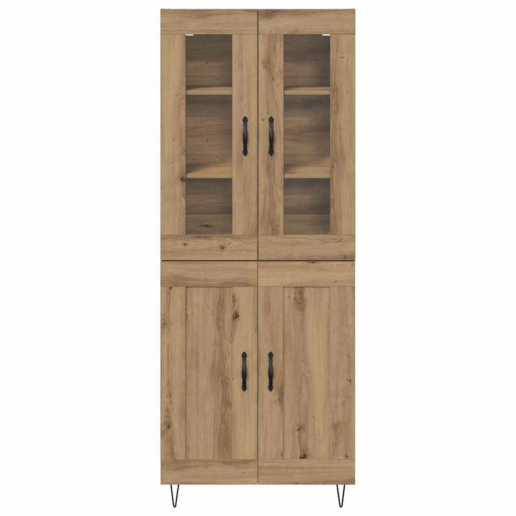 vidaXL Highboard Artisan-Eiche 69,5 x 34 x 90 cm Holzwerkstoff