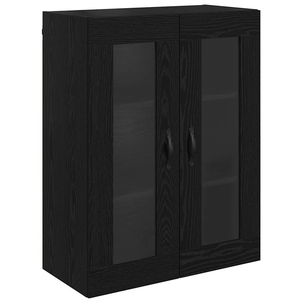 Highboard Schwarz Eichen-Optik 69,5 x 34 x 90 cm Holzwerkstoff