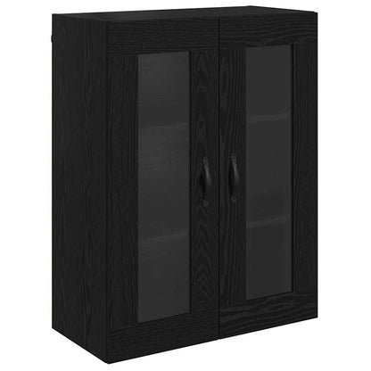 Highboard Schwarz Eichen-Optik 69,5 x 34 x 90 cm Holzwerkstoff