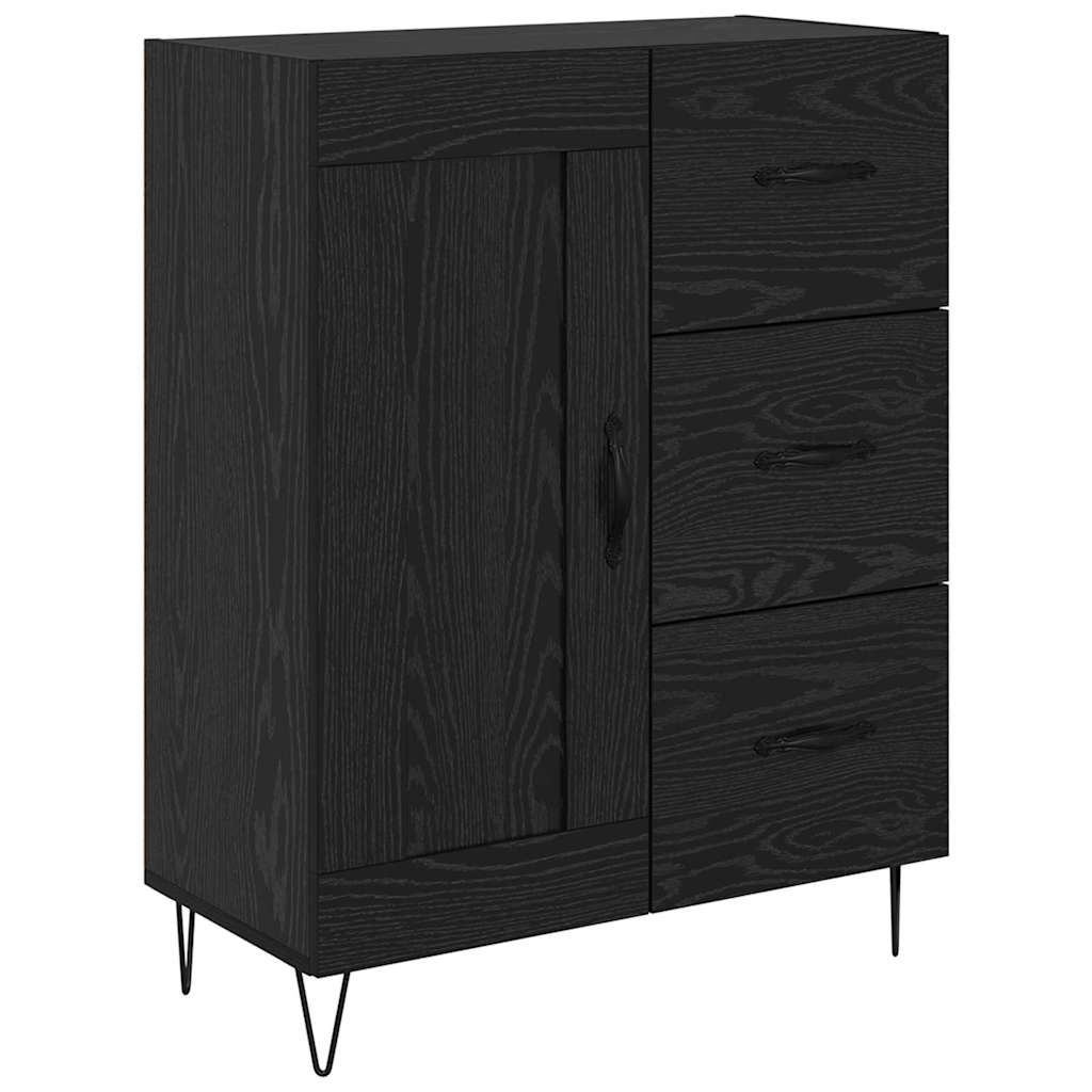 vidaXL Highboard Schwarz Eichen-Optik 69,5 x 34 x 90 cm Holzwerkstoff