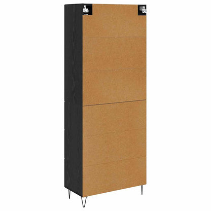 vidaXL Highboard Schwarz Eichen-Optik 69,5 x 34 x 90 cm Holzwerkstoff