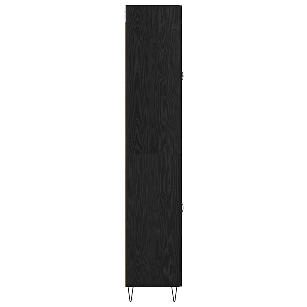 vidaXL Highboard Schwarz Eichen-Optik 69,5 x 34 x 90 cm Holzwerkstoff
