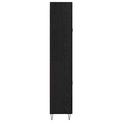 vidaXL Highboard Schwarz Eichen-Optik 69,5 x 34 x 90 cm Holzwerkstoff