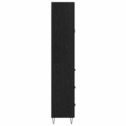 vidaXL Highboard Schwarz Eichen-Optik 69,5 x 34 x 90 cm Holzwerkstoff