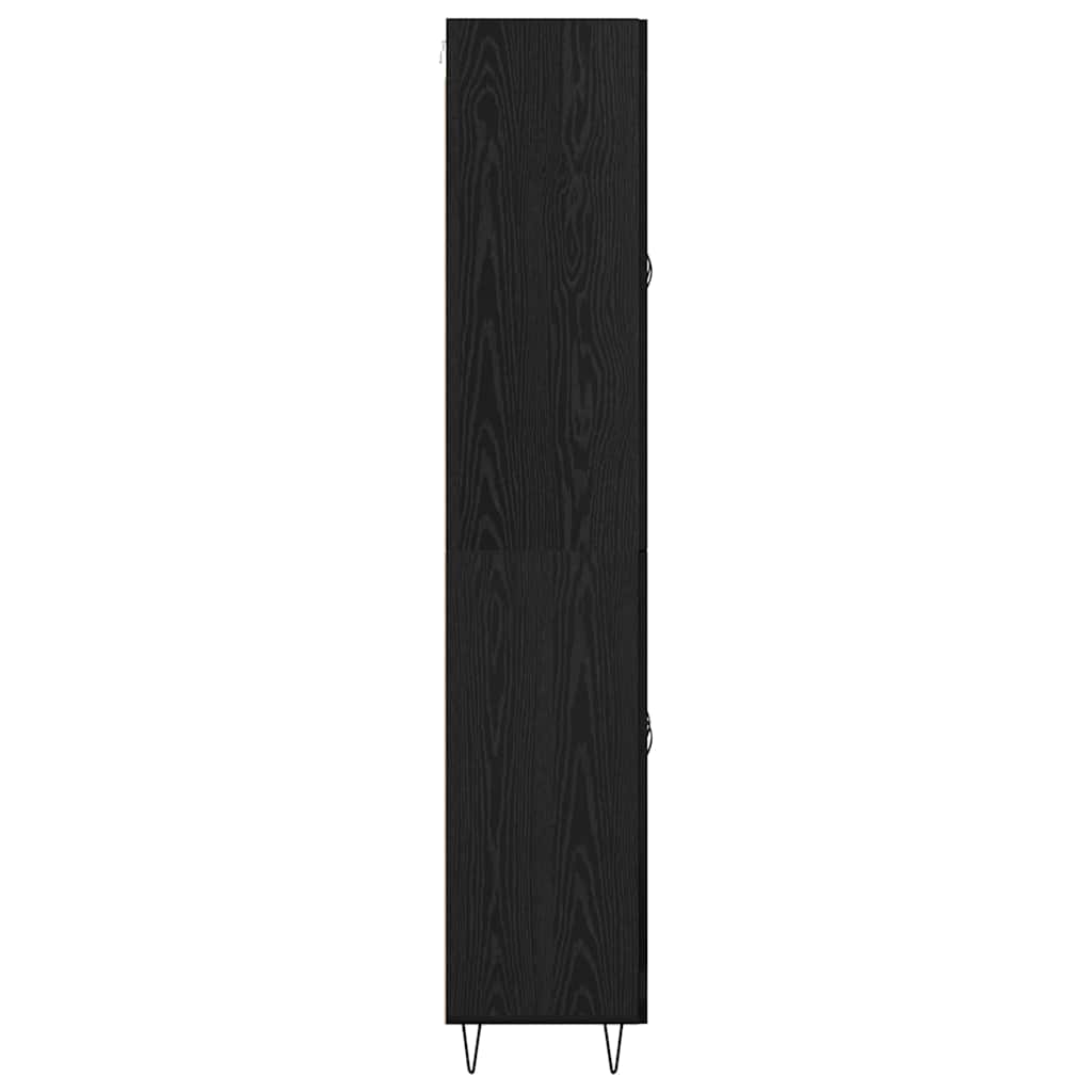 vidaXL Highboard Schwarz Eichen-Optik 69,5 x 34 x 90 cm Holzwerkstoff