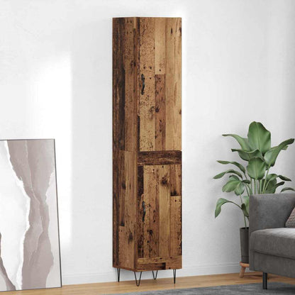 vidaXL Highboard Altholz 34,5 x 34 x 90 cm Holzwerkstoff