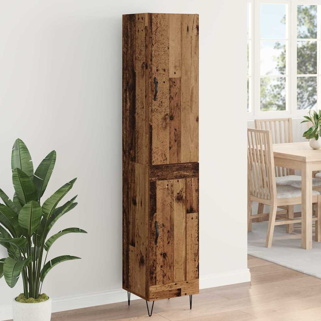 vidaXL Highboard Altholz 34,5 x 34 x 90 cm Holzwerkstoff