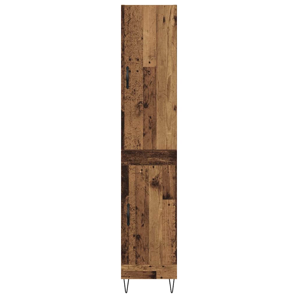 vidaXL Highboard Altholz 34,5 x 34 x 90 cm Holzwerkstoff