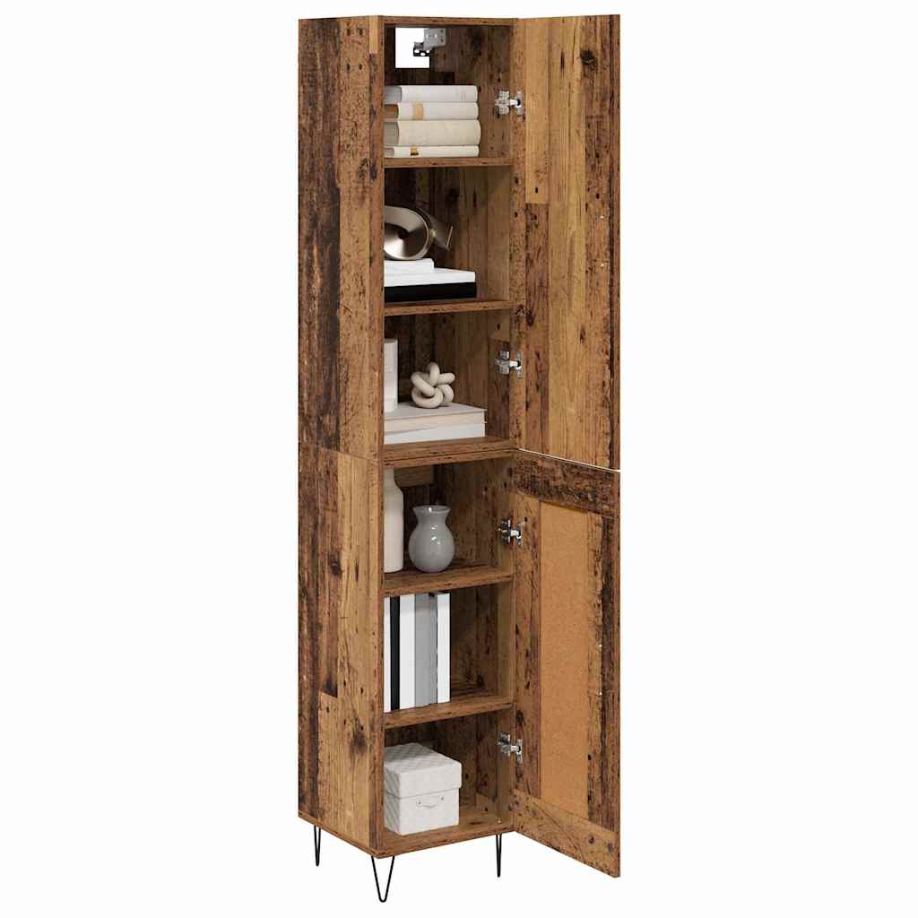 vidaXL Highboard Altholz 34,5 x 34 x 90 cm Holzwerkstoff