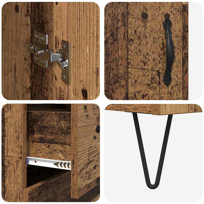 Highboard Altholz 34,5 x 34 x 90 cm Holzwerkstoff