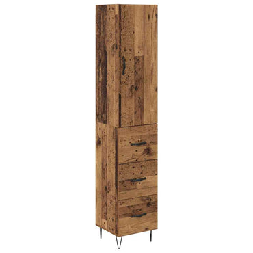 vidaXL Highboard Altholz 34,5 x 34 x 90 cm Holzwerkstoff