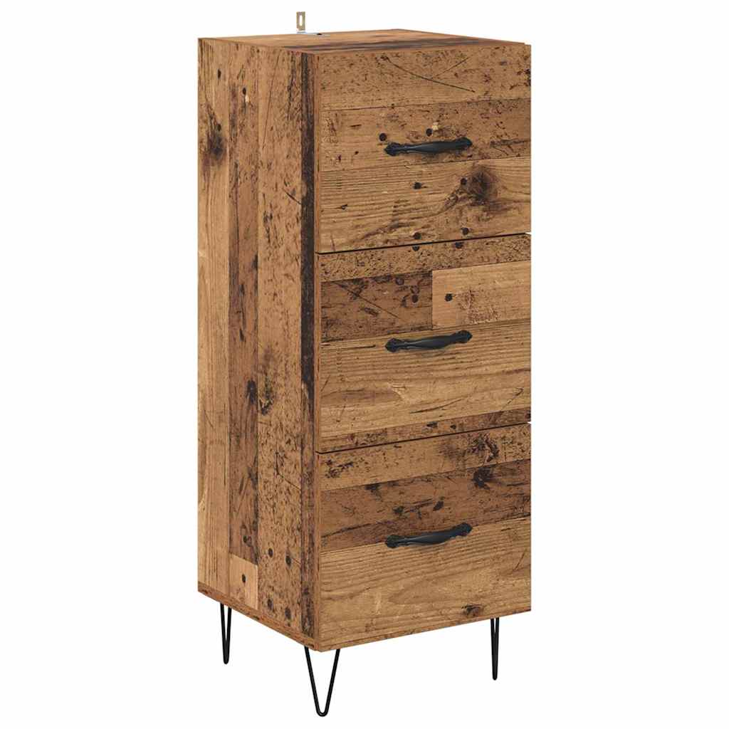 Highboard Altholz 34,5 x 34 x 90 cm Holzwerkstoff