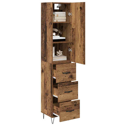 Highboard Altholz 34,5 x 34 x 90 cm Holzwerkstoff