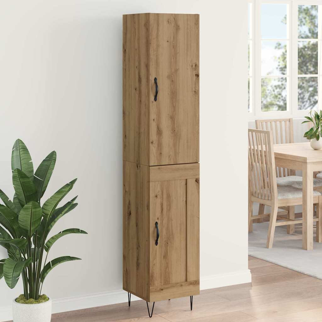 vidaXL Highboard Artisan-Eiche 34,5 x 34 x 90 cm Holzwerkstoff