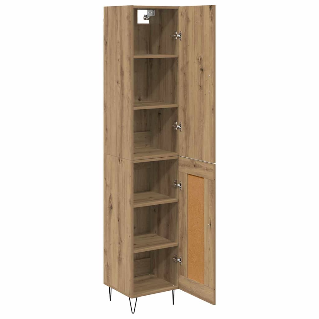 vidaXL Highboard Artisan-Eiche 34,5 x 34 x 90 cm Holzwerkstoff