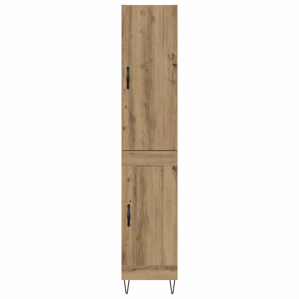 vidaXL Highboard Artisan-Eiche 34,5 x 34 x 90 cm Holzwerkstoff