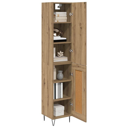 vidaXL Highboard Artisan-Eiche 34,5 x 34 x 90 cm Holzwerkstoff