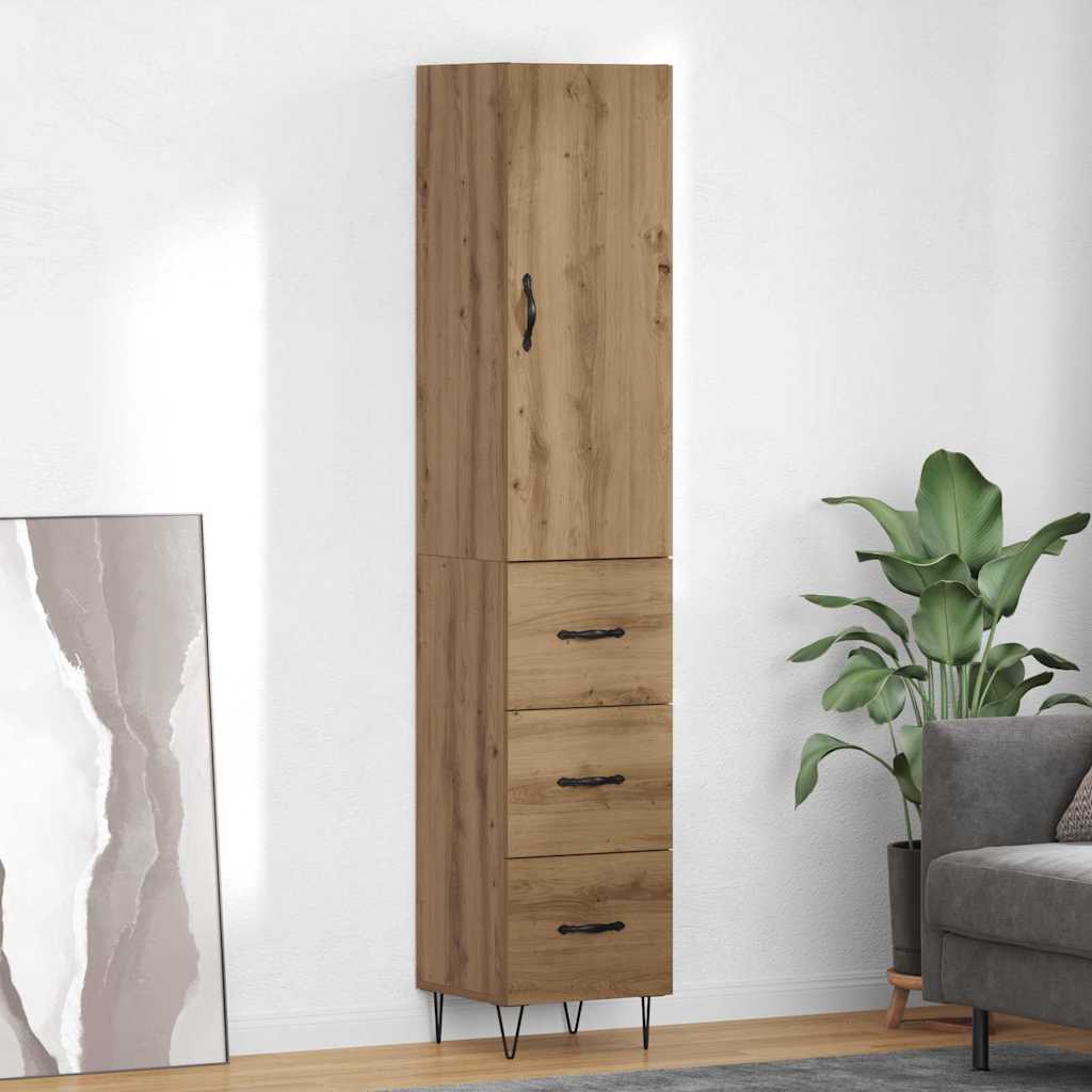 Highboard Artisan-Eiche 34,5 x 34 x 90 cm Holzwerkstoff