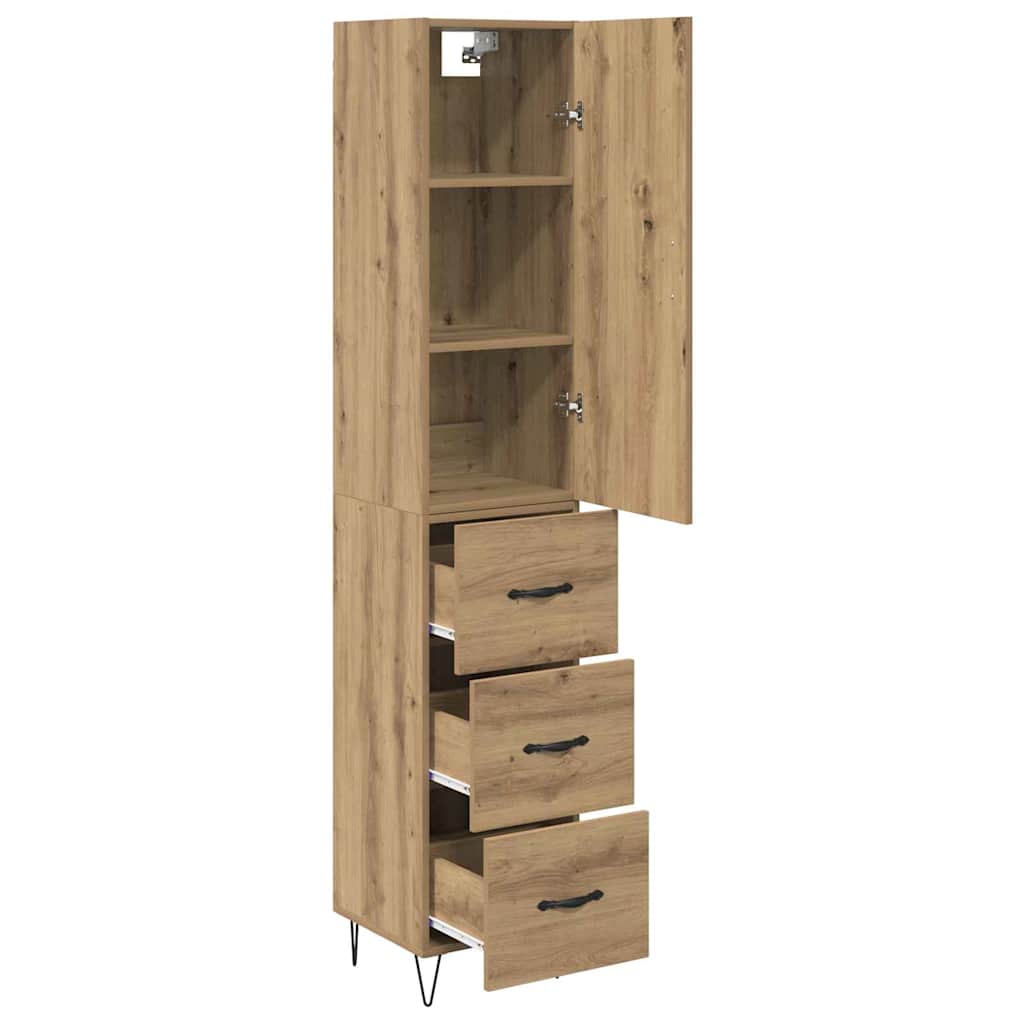 Highboard Artisan-Eiche 34,5 x 34 x 90 cm Holzwerkstoff