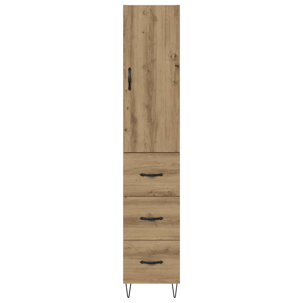 Highboard Artisan-Eiche 34,5 x 34 x 90 cm Holzwerkstoff
