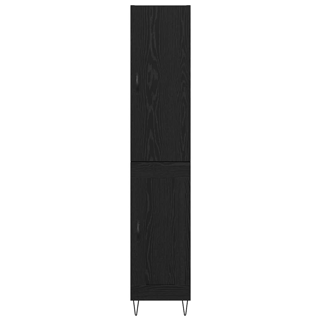 Highboard Schwarz Eichen-Optik 34,5 x 34 x 90 cm Holzwerkstoff