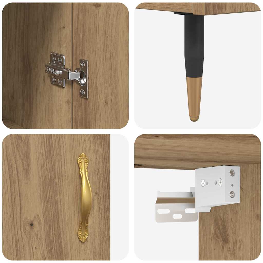 vidaXL Highboard Artisan-Eiche 69,5 x 34 x 90 cm Holzwerkstoff