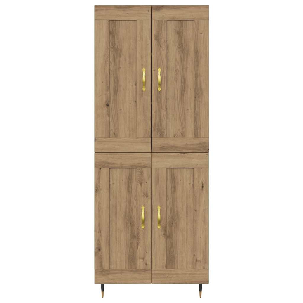 vidaXL Highboard Artisan-Eiche 69,5 x 34 x 90 cm Holzwerkstoff