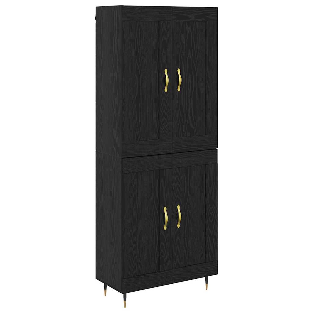 vidaXL Highboard Schwarz Eichen-Optik 69,5 x 34 x 90 cm Holzwerkstoff