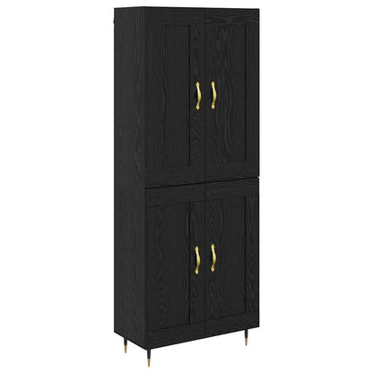 vidaXL Highboard Schwarz Eichen-Optik 69,5 x 34 x 90 cm Holzwerkstoff