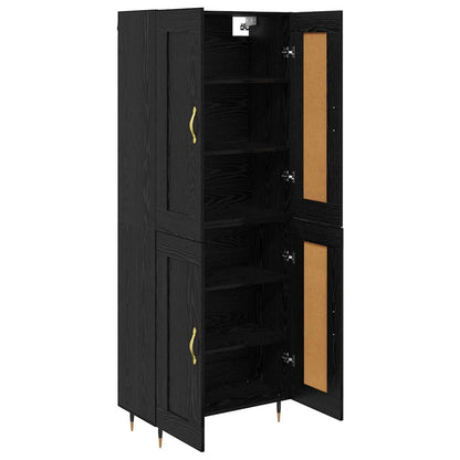 vidaXL Highboard Schwarz Eichen-Optik 69,5 x 34 x 90 cm Holzwerkstoff