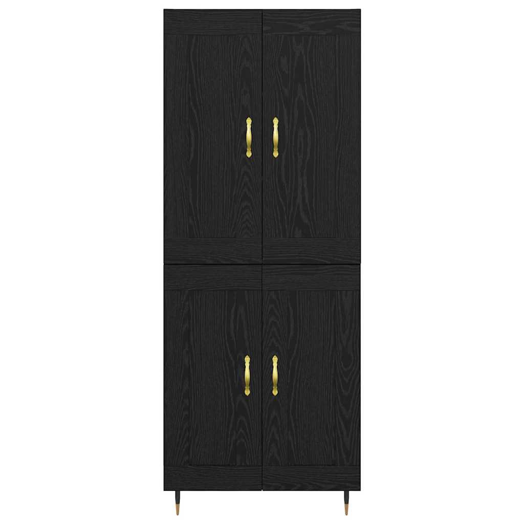 vidaXL Highboard Schwarz Eichen-Optik 69,5 x 34 x 90 cm Holzwerkstoff