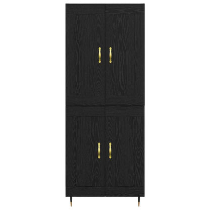 vidaXL Highboard Schwarz Eichen-Optik 69,5 x 34 x 90 cm Holzwerkstoff