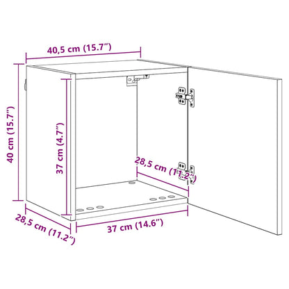 vidaXL TV-Schränk 4 pcs Schwarz Eichen-Optik Holzwerkstoff