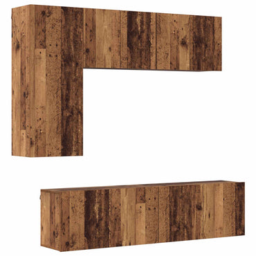 vidaXL Meuble TV mural 5 pcs en bois recyclé, support mural
