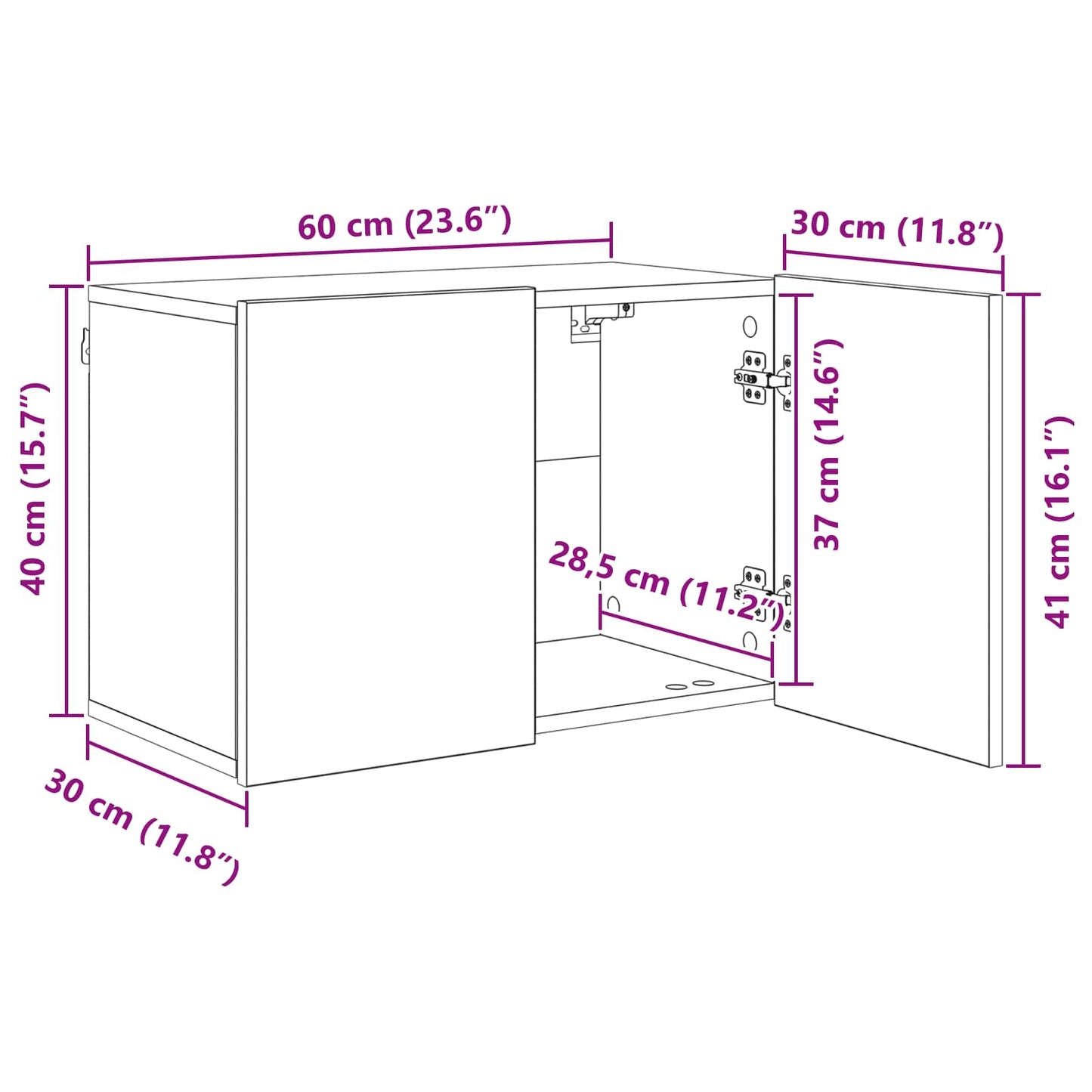 vidaXL Meuble TV mural 5 pcs en bois recyclé, support mural